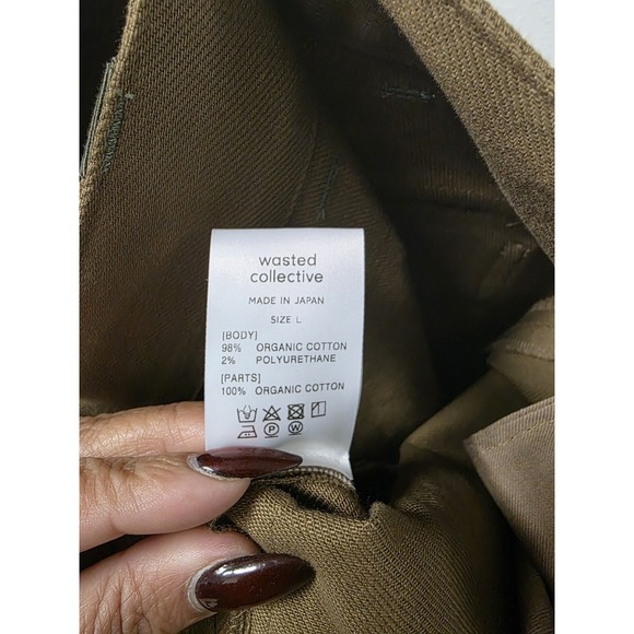 Wasted Collective Men's Cargo Pants Large Green Brown Patchwork Utility Hiking - Picture 7 of 7